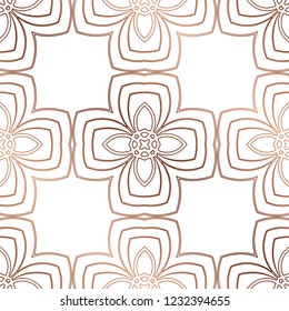 Art Deco Pattern. Seamless golden background. Minimalistic geometric design. Vector line design. 1920-30s motifs. Luxury vintage illustration