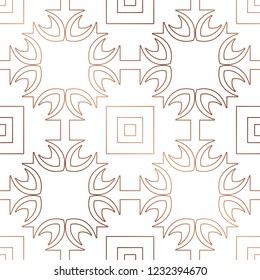 Art Deco Pattern. Seamless golden background. Minimalistic geometric design. Vector line design. 1920-30s motifs. Luxury vintage illustration