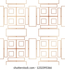 Art Deco Pattern. Seamless golden background. Minimalistic geometric design. Vector line design. 1920-30s motifs. Luxury vintage illustration