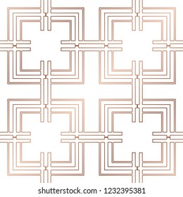 Art Deco Pattern. Seamless golden background. Minimalistic geometric design. Vector line design. 1920-30s motifs. Luxury vintage illustration