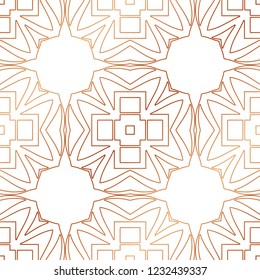Art Deco Pattern. Seamless golden background. Minimalistic geometric design. Vector line design. 1920-30s motifs. Luxury vintage illustration
