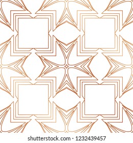 Art Deco Pattern. Seamless golden background. Minimalistic geometric design. Vector line design. 1920-30s motifs. Luxury vintage illustration