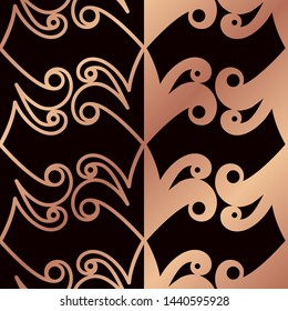Art Deco Pattern. Seamless golden background. Minimalistic geometric design. Vector line design. 1920-30s motifs. Luxury vintage illustration