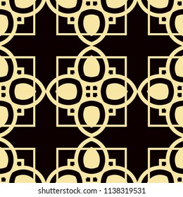 Art Deco Pattern. Seamless vintage background. Minimalistic geometric design. Vector line design. 1920-30s motifs. Luxury vintage illustration