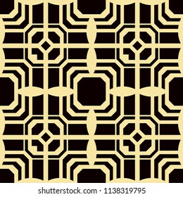 Art Deco Pattern. Seamless vintage background. Minimalistic geometric design. Vector line design. 1920-30s motifs. Luxury vintage illustration