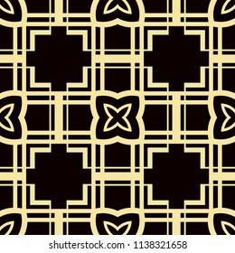 Art Deco Pattern. Seamless vintage background. Minimalistic geometric design. Vector line design. 1920-30s motifs. Luxury vintage illustration