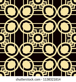 Art Deco Pattern. Seamless vintage background. Minimalistic geometric design. Vector line design. 1920-30s motifs. Luxury vintage illustration