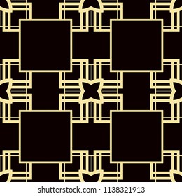 Art Deco Pattern. Seamless vintage background. Minimalistic geometric design. Vector line design. 1920-30s motifs. Luxury vintage illustration