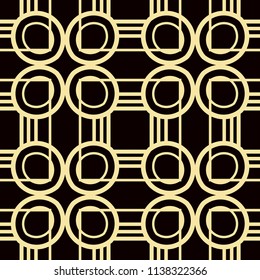 Art Deco Pattern. Seamless vintage background. Minimalistic geometric design. Vector line design. 1920-30s motifs. Luxury vintage illustration