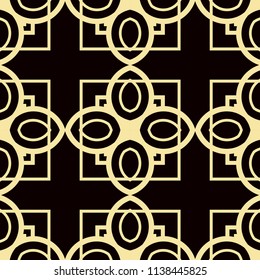 Art Deco Pattern. Seamless vintage background. Minimalistic geometric design. Vector line design. 1920-30s motifs. Luxury vintage illustration