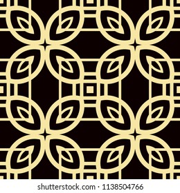 Art Deco Pattern. Seamless vintage background. Minimalistic geometric design. Vector line design. 1920-30s motifs. Luxury vintage illustration