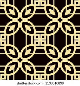 Art Deco Pattern. Seamless vintage background. Minimalistic geometric design. Vector line design. 1920-30s motifs. Luxury vintage illustration