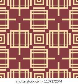 Art Deco Pattern. Seamless vintage background. Minimalistic geometric design. Vector line design. 1920-30s motifs. Luxury vintage illustration