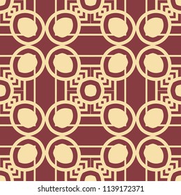 Art Deco Pattern. Seamless vintage background. Minimalistic geometric design. Vector line design. 1920-30s motifs. Luxury vintage illustration
