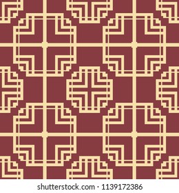 Art Deco Pattern. Seamless vintage background. Minimalistic geometric design. Vector line design. 1920-30s motifs. Luxury vintage illustration