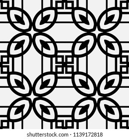 Art Deco Pattern. Seamless vintage background. Minimalistic geometric design. Vector line design. 1920-30s motifs. Luxury vintage illustration