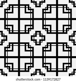 Art Deco Pattern. Seamless vintage background. Minimalistic geometric design. Vector line design. 1920-30s motifs. Luxury vintage illustration