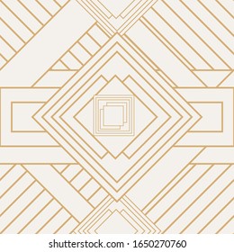 Art Deco pattern in shades of neutral beige. Seamless vector pattern.