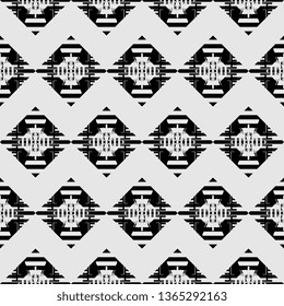 Art Deco pattern for textile, ceramic tiles and designs black and white