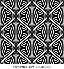 Art Deco pattern. Vector black white background. Luxury seamless ornament. Roaring twenties motif