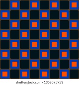 Art Deco pattern vintage allover check design. Arrangement of simple geometric shapes. Print block for apparel textile, interior decoration, fabric, fashion garment, wall painting, kitchen floor tile.
