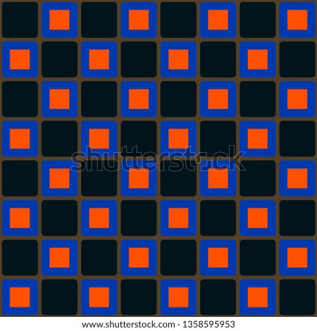 Art Deco pattern vintage allover check design. Arrangement of simple geometric shapes. Print block for apparel textile, interior decoration, fabric, fashion garment, wall painting, kitchen floor tile.