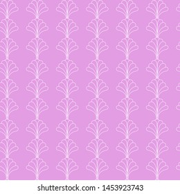 Art Deco Pink Seamless Pattern Design with Pink Flowers Background