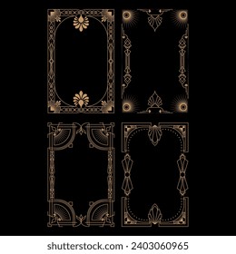 Art Deco Portrait Frame Illustration