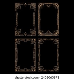 Art Deco Portrait Frame Illustration