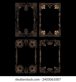 Ilustración de marco de retrato Art Deco