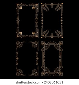 Art Deco Portrait Frame Illustration