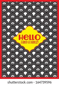 Art Deco Poster / Hello, Fancy a Dance? / Dancing Poster