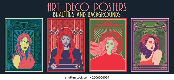 Art Deco Posters, Beauties and Backgrounds Psychedelic Color Combinations