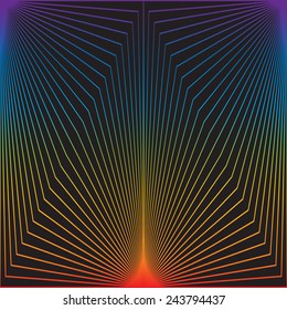 Art Deco Rainbow Pattern