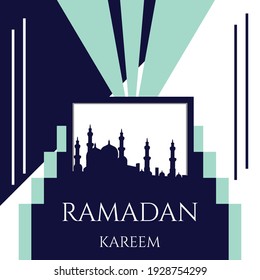 art deco ramadan kareem Vektorgrafik-Vorlage