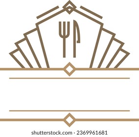 emblema de un restaurante art deco