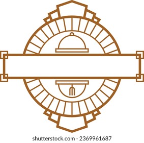 an art deco restaurant emblem