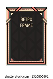 Art Deco Retro frame background for text