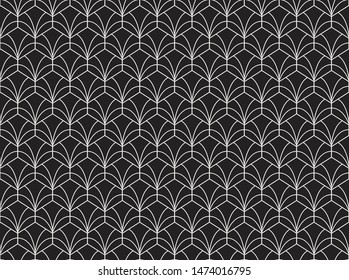 Art deco seamless pattern. Abstract vector background. Geometric elegant texture.