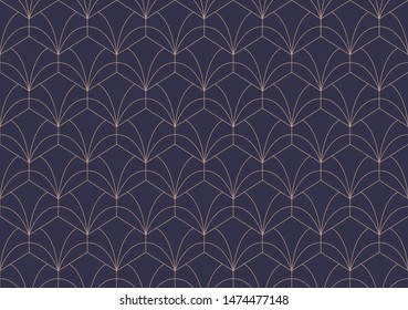 Art deco seamless pattern. Abstract vector background. Geometric elegant texture.