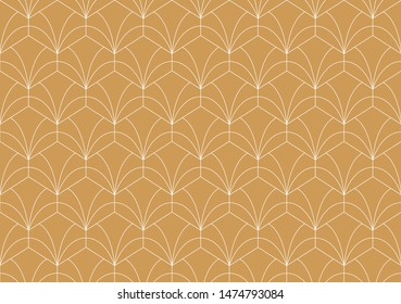 Art deco seamless pattern. Abstract vector background. Geometric elegant texture.