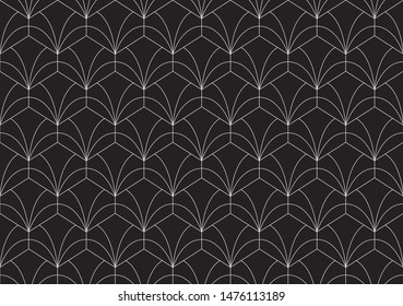 Art deco seamless pattern. Abstract vector background. Geometric elegant texture.