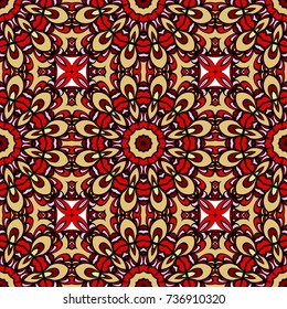 Art deco seamless pattern with abstract flowers. seamless vector illustration