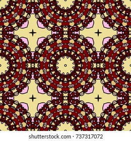 Art deco seamless pattern with abstract flowers. seamless vector illustration