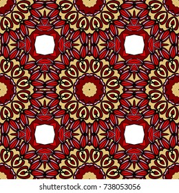Art deco seamless pattern with abstract flowers. seamless vector illustration