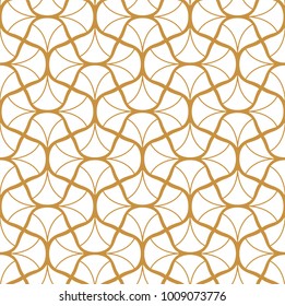 Art Deco Seamless Pattern Background. Geometric decorative texture.