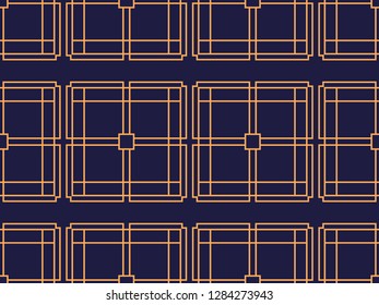 Art deco seamless pattern. Background with a pattern of lines, style 1920s, 1930s. Vector illustration