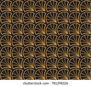 Art Deco Seamless Pattern Background. Geometric decorative texture.