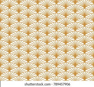 Art Deco Seamless Pattern Background. Geometric decorative texture.