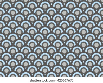 Art deco seamless pattern. Pattern with circles. Vector illustration.